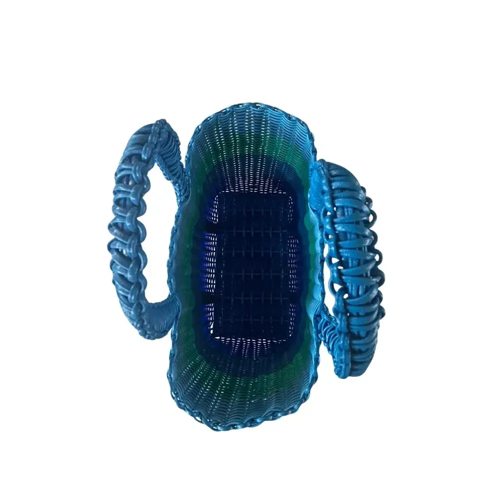 ixoq Boxi Cesta Mini Tote Sea Side Blues Handwoven Guatemala Recycled Plastic